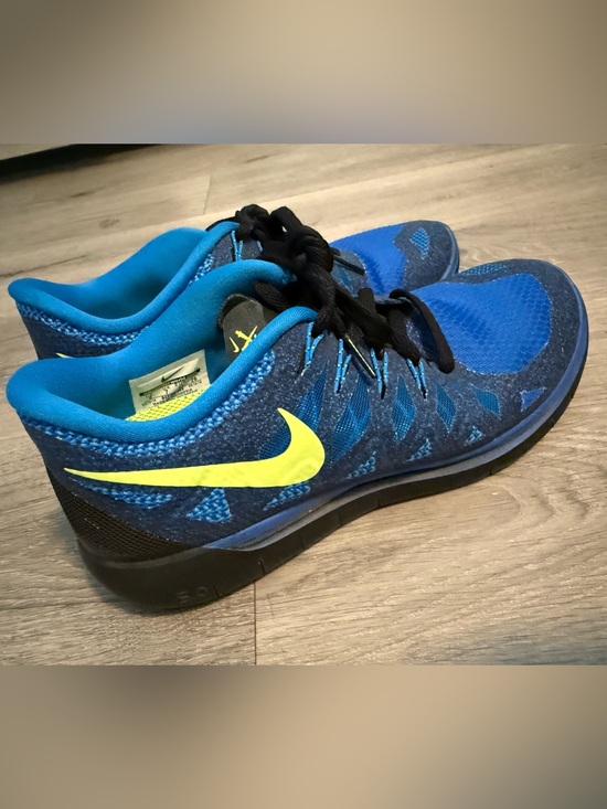 Nike Other - EUC Nike Free Run Royal Blue, Black & Neon Yellow Shoes Mens Size 8
